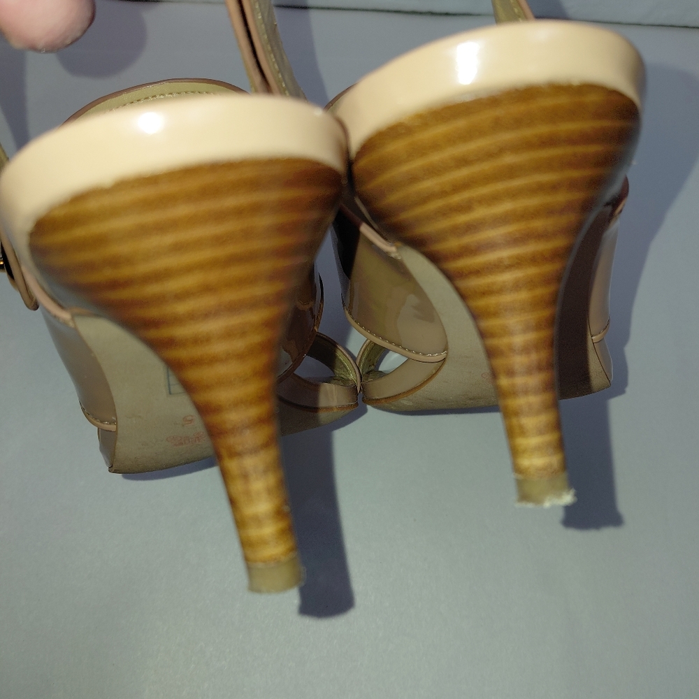 Coach Marla Patent Slingbacks Nude Gold Women's Size 8.5 - Picture 11 of 16